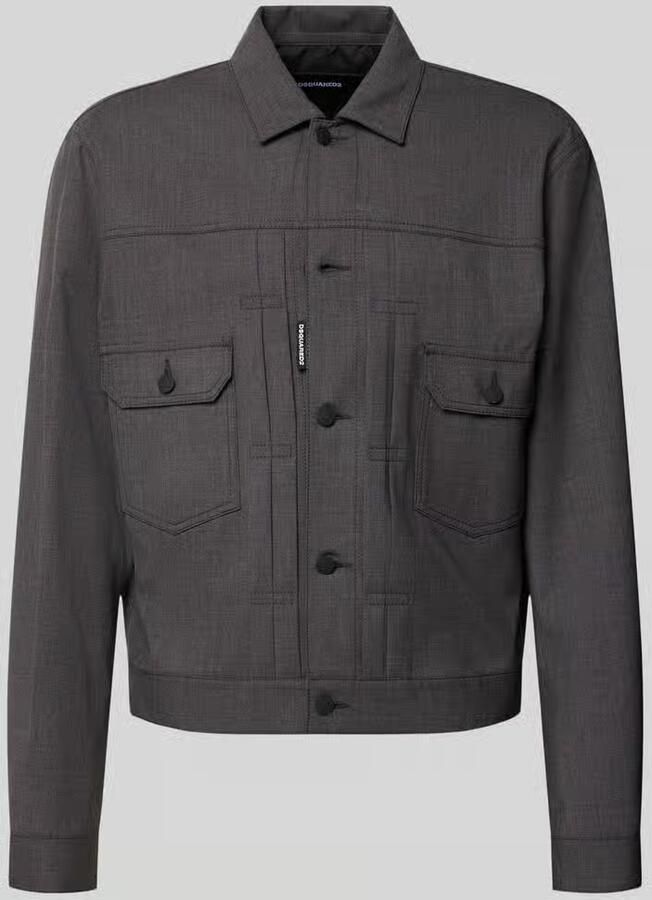 Dsquared2 Ready to Wear Regular fit jack met klepzakken