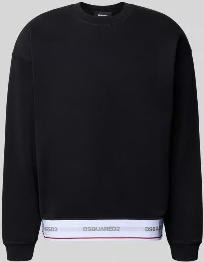 Dsquared2 Ready to Wear Relaxed fit sweatshirt van puur katoen met elastische zoom