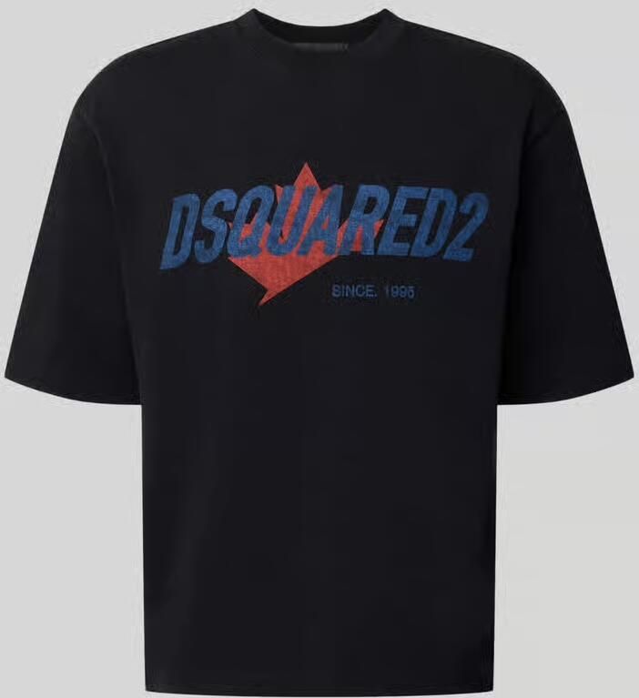 Dsquared2 Ready to Wear relaxed fit T-shirt van puur katoen met geribde bies