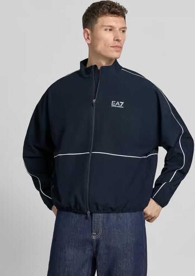 EA7 Emporio Armani Bomberjack met opstaande kraag en logoprint - Foto 2