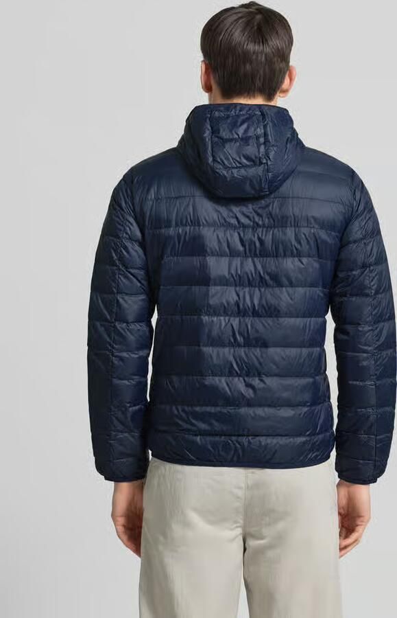 Emporio Armani EA7 Donkerblauwe gewatteerde jas met capuchon Blue Heren - Foto 7
