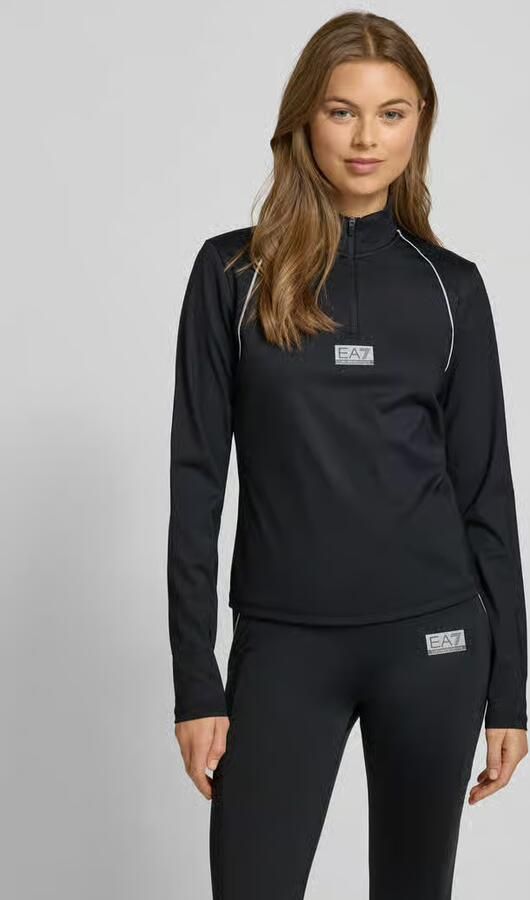 EA7 Emporio Armani Functioneel shirt met opstaande kraag en logo - Foto 2