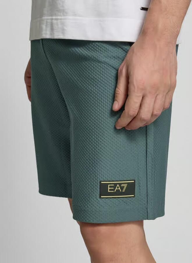 EA7 Emporio Armani Regular fit korte broek met Structuurpatroon - Foto 2