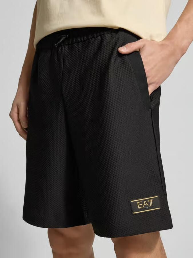 EA7 Emporio Armani Regular fit korte broek met Structuurpatroon