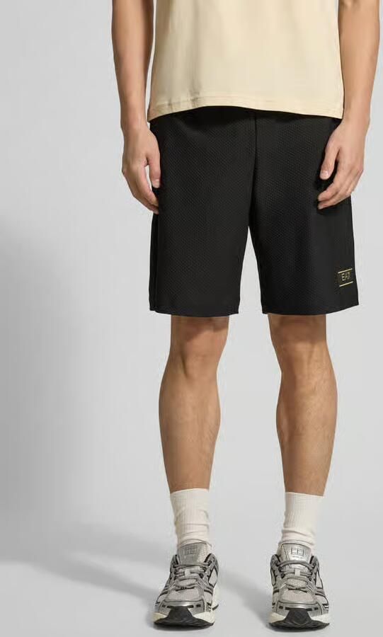 EA7 Emporio Armani Regular fit korte broek met Structuurpatroon - Foto 4