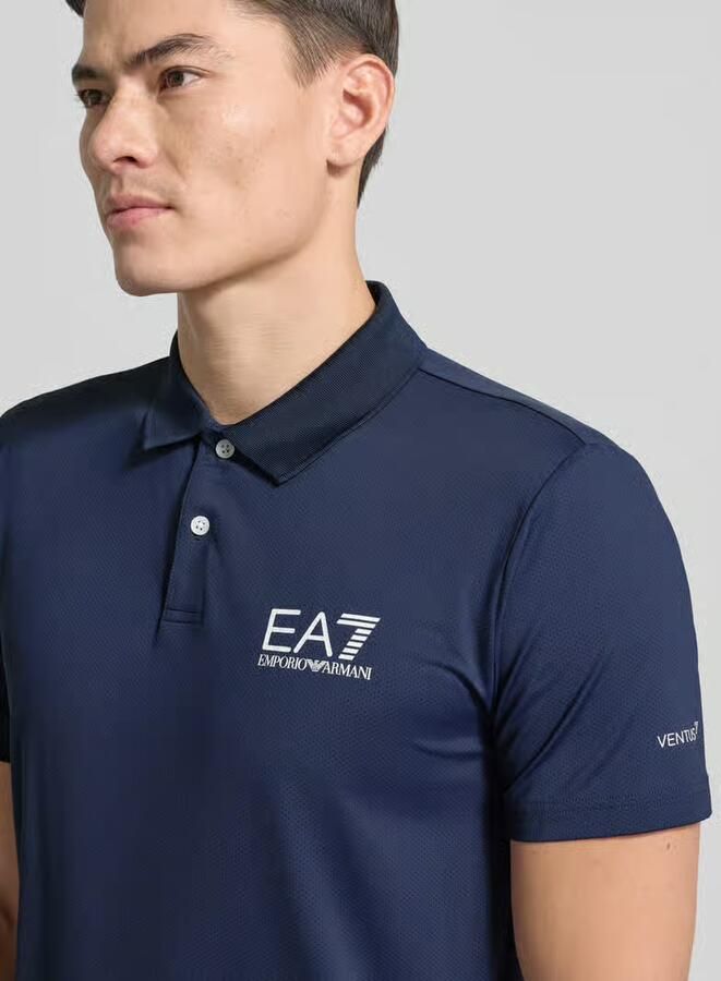 Ea7 Emporio Armani T-shirt Tennis Pro Technical Polo Shirt Navy Blue - Foto 2