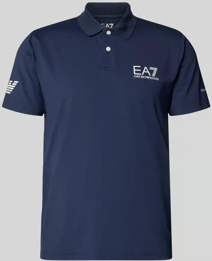 Ea7 Emporio Armani T-shirt Tennis Pro Technical Polo Shirt Navy Blue