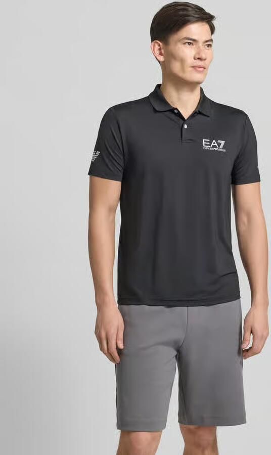 Emporio Armani EA7 Polo Shirt Korte Mouw Ventus poloshirt met logo op de borst - Foto 4