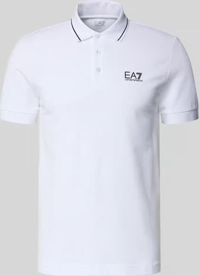 EA7 Emporio Armani Slim fit poloshirt met labelprint model 'TRAIN CORE' - Foto 3