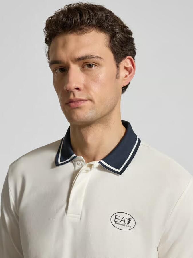 EA7 Emporio Armani regular fit poloshirt met logo-print