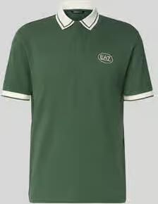 EA7 Emporio Armani regular fit poloshirt met logo-print