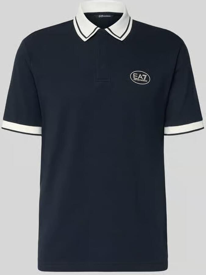 EA7 Emporio Armani regular fit poloshirt met logo-print - Foto 2