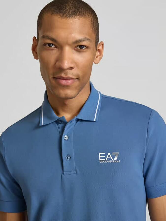 EA7 Emporio Armani regular fit poloshirt met logo-print