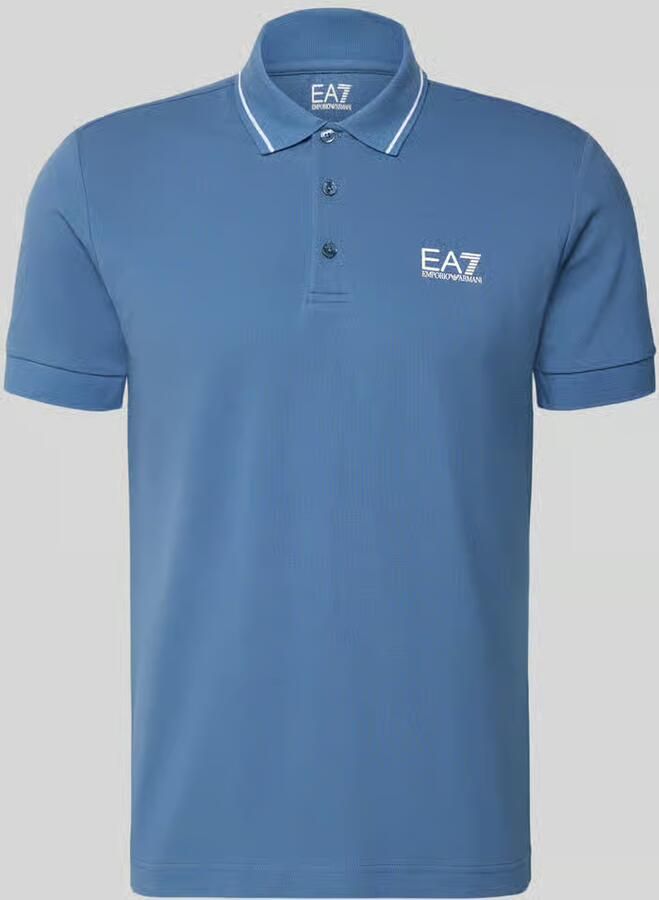 EA7 Emporio Armani regular fit poloshirt met logo-print - Foto 2