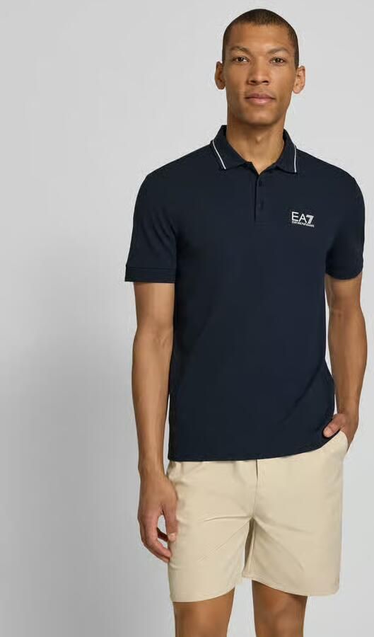 Emporio Armani EA7 Polo Shirt Korte Mouw Poloshirt met logo en versiering - Foto 4