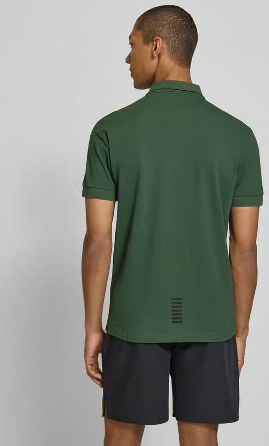 EA7 Emporio Armani regular fit poloshirt met logo-print