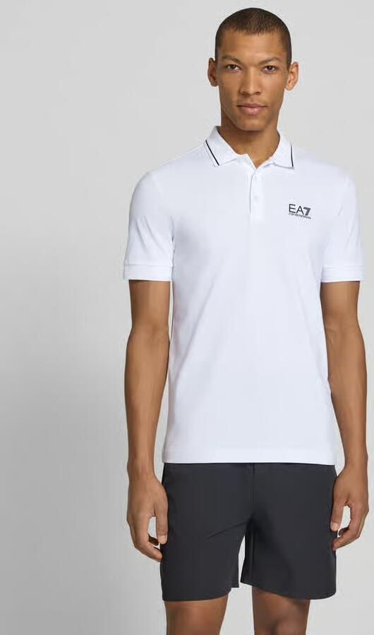 EA7 Emporio Armani Slim fit poloshirt met labelprint model 'TRAIN CORE' - Foto 10