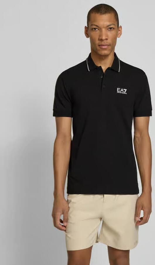 Emporio Armani EA7 Polo Shirt Korte Mouw Poloshirt met logo en versiering - Foto 8