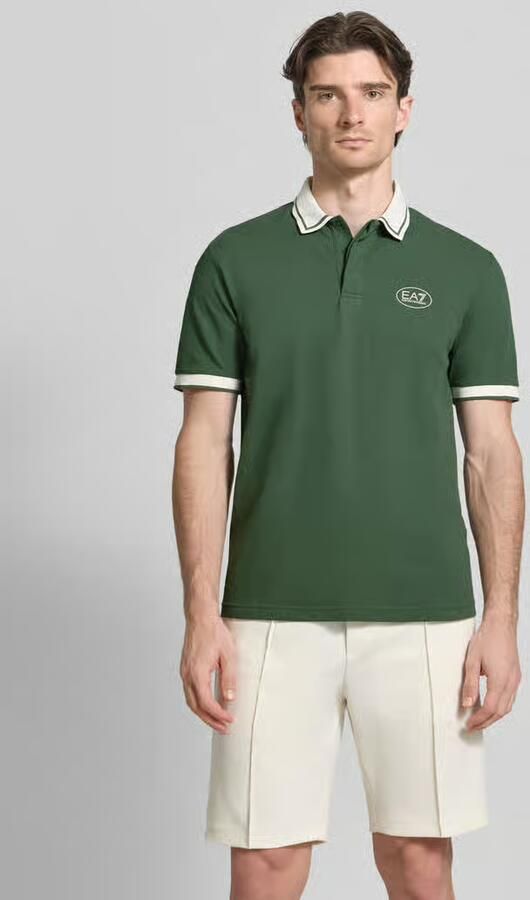 EA7 Emporio Armani regular fit poloshirt met logo-print - Foto 3