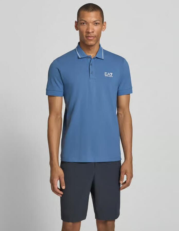 EA7 Emporio Armani regular fit poloshirt met logo-print - Foto 2