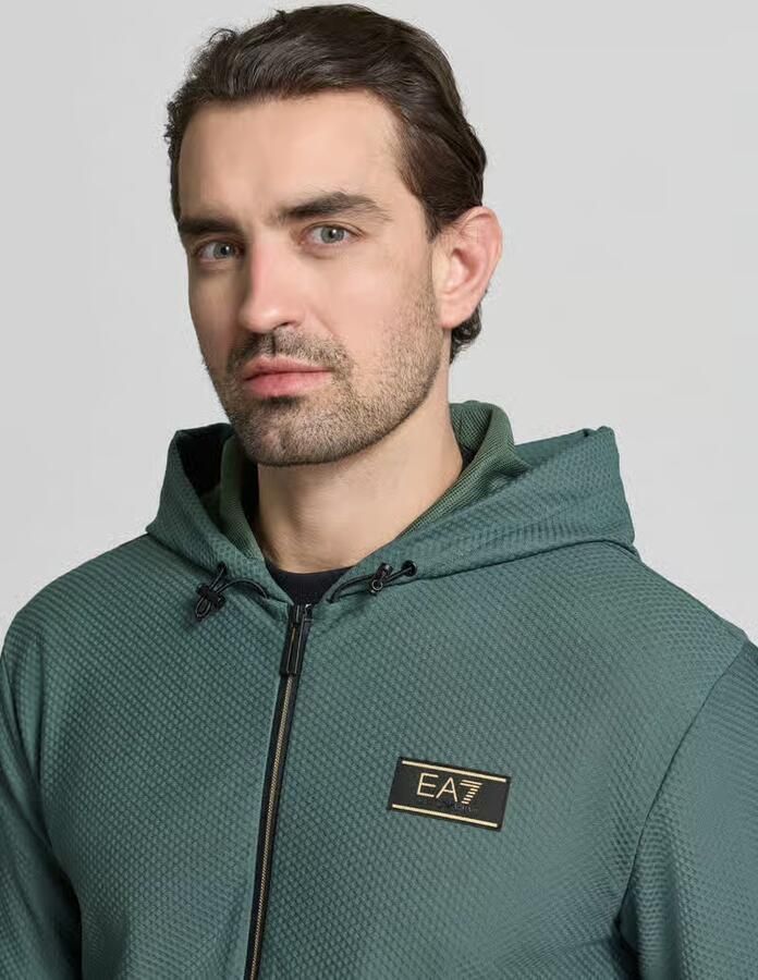EA7 Emporio Armani Regular fit sweatjack met logopatch - Foto 2