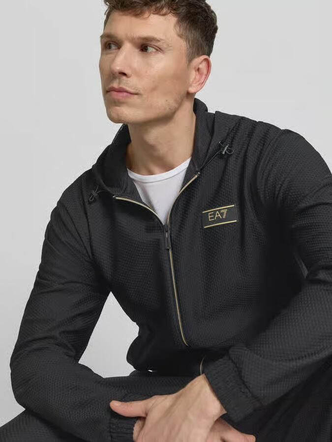 EA7 Emporio Armani Regular fit sweatjack met logopatch - Foto 2