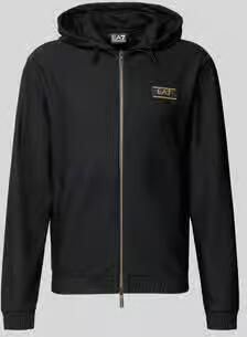 EA7 Emporio Armani Regular fit sweatjack met logopatch