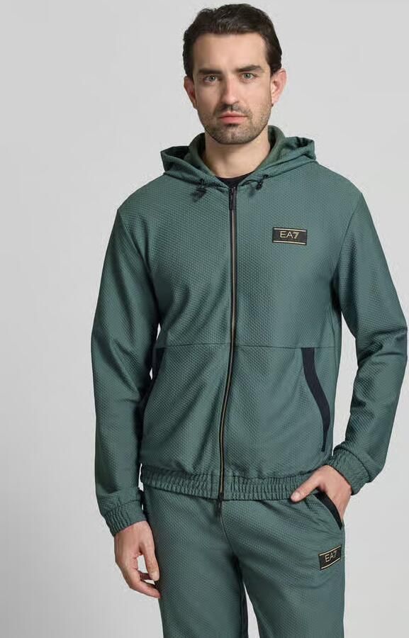 EA7 Emporio Armani Regular fit sweatjack met logopatch - Foto 3