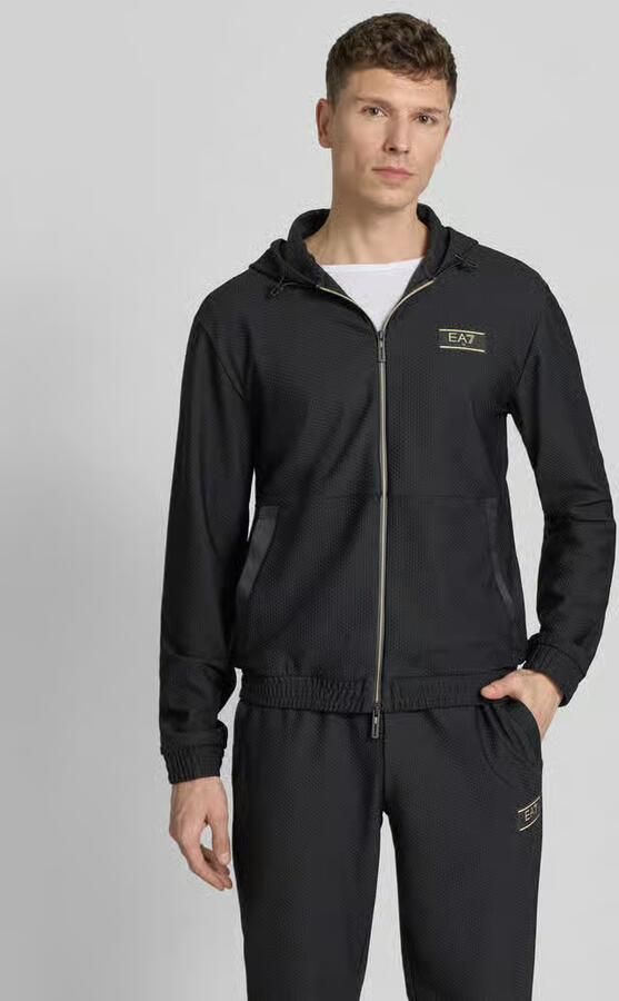 EA7 Emporio Armani Regular fit sweatjack met logopatch - Foto 5