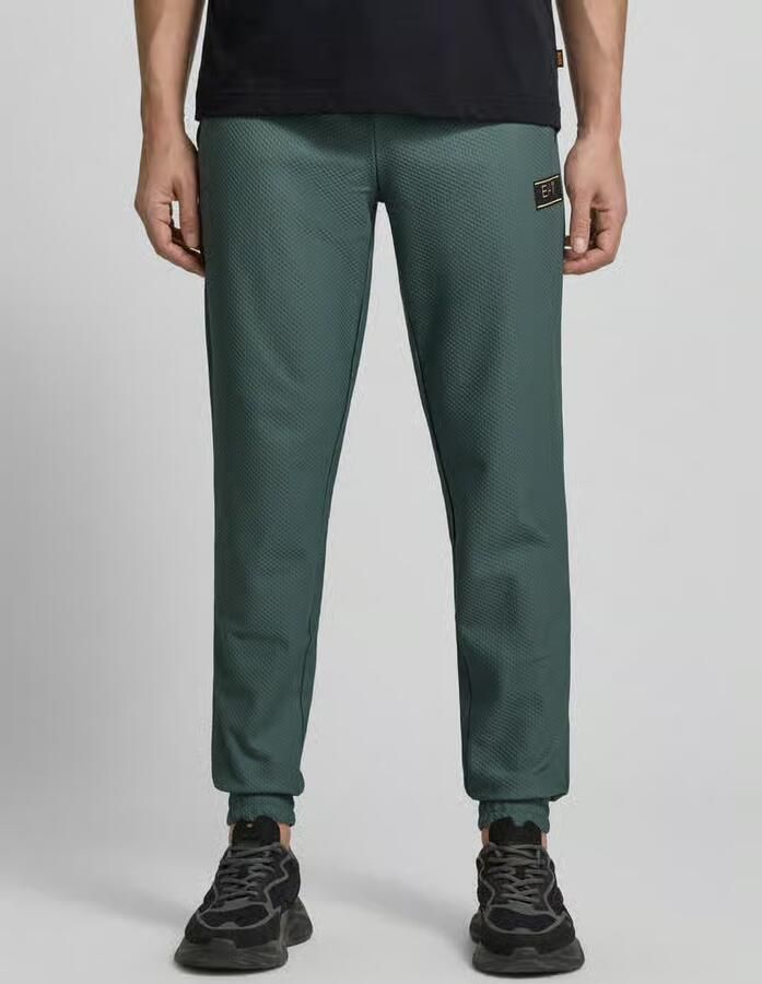 EA7 Emporio Armani Regular fit Sweatpants met Structuurpatroon - Foto 2