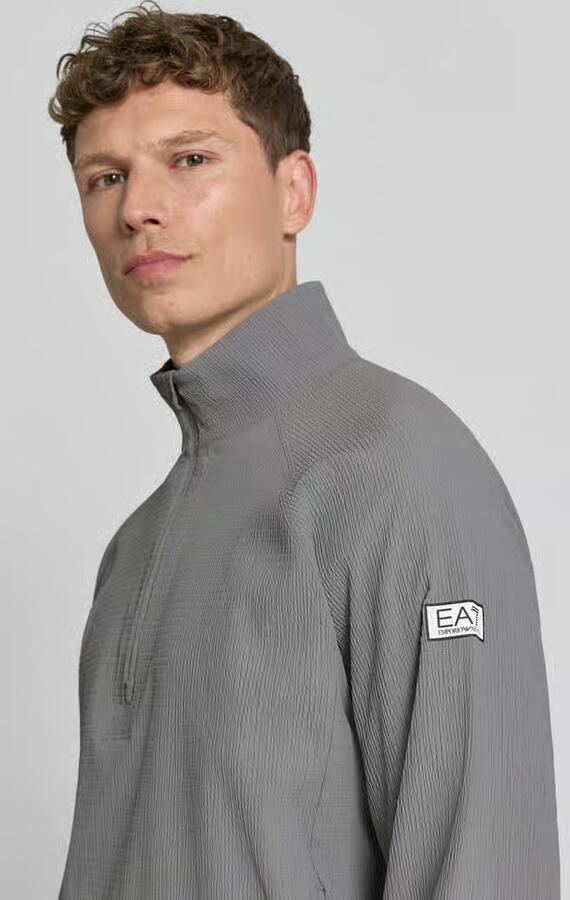 EA7 Emporio Armani Regular fit sweatshirt met Structuurpatroon