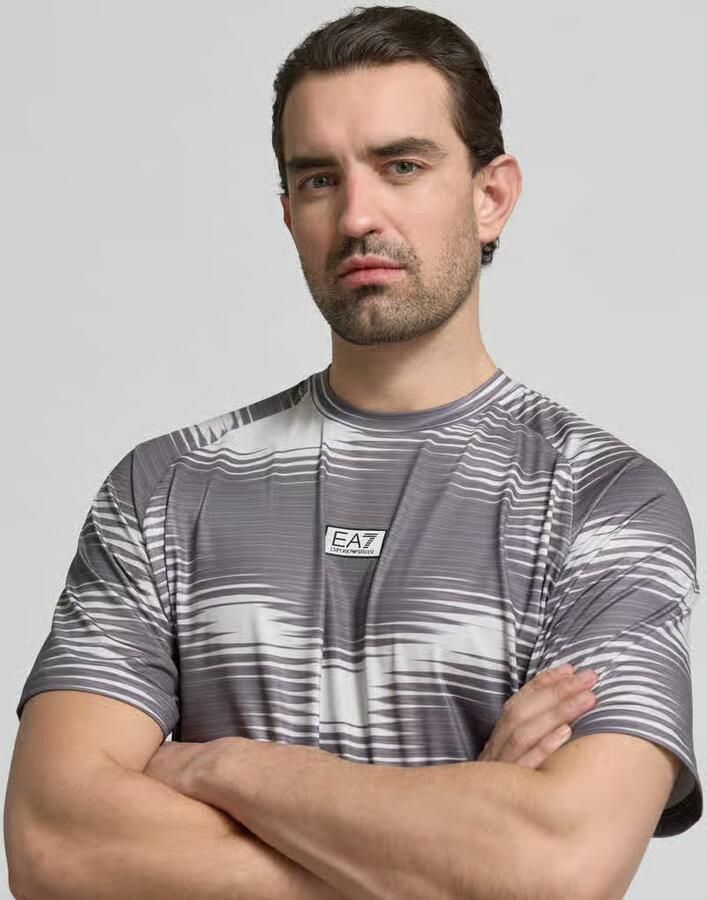 EA7 Emporio Armani Regular fit T-shirt met logo-applicatie - Foto 2