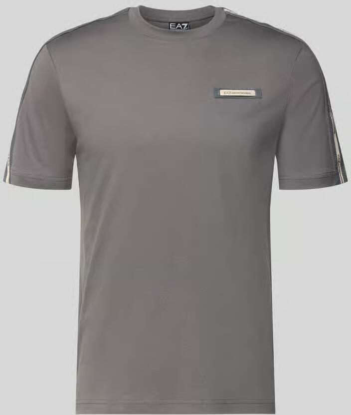 EA7 Emporio Armani Regular Fit T-shirt met logo-patch