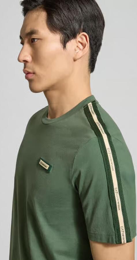EA7 Emporio Armani Regular Fit T-shirt met logo-patch