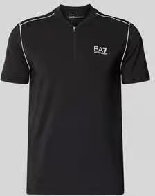 EA7 Emporio Armani Regular fit T-shirt met opstaande kraag