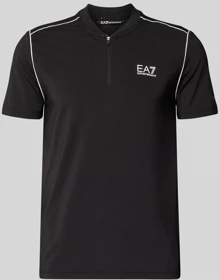 EA7 Emporio Armani Regular fit T-shirt met opstaande kraag