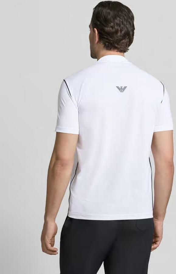 EA7 Emporio Armani Regular fit T-shirt met opstaande kraag