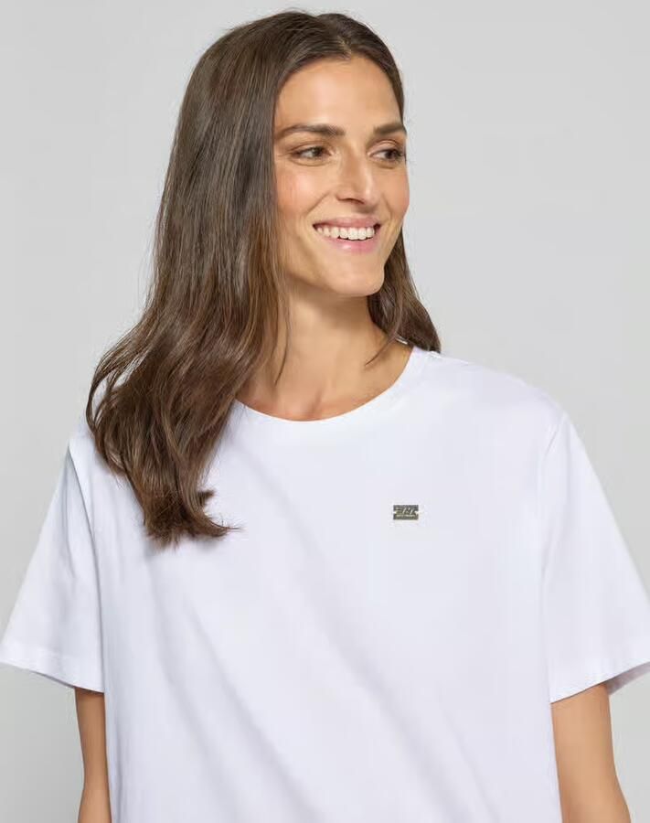 EA7 Emporio Armani Regular fit T-shirt van katoenmix met logo-applicatie - Foto 2