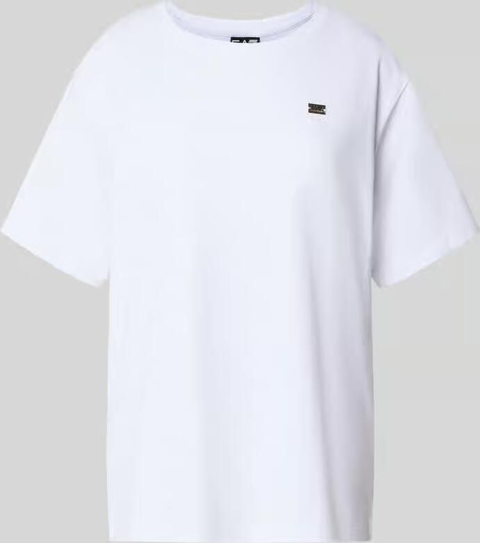 EA7 Emporio Armani Regular fit T-shirt van katoenmix met logo-applicatie