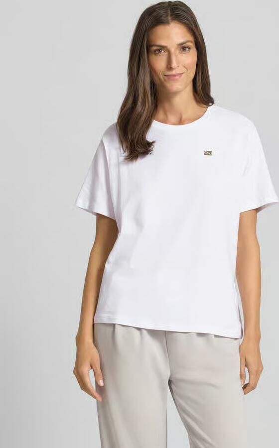 EA7 Emporio Armani Regular fit T-shirt van katoenmix met logo-applicatie - Foto 4