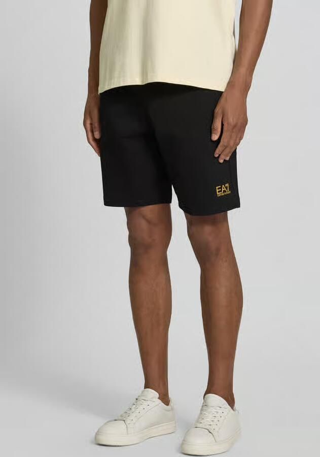 Emporio Armani EA7 Korte Broek Sweatshorts met logo op de benen - Foto 5