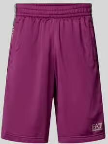 EA7 Emporio Armani Shorts met logo en steekzakken