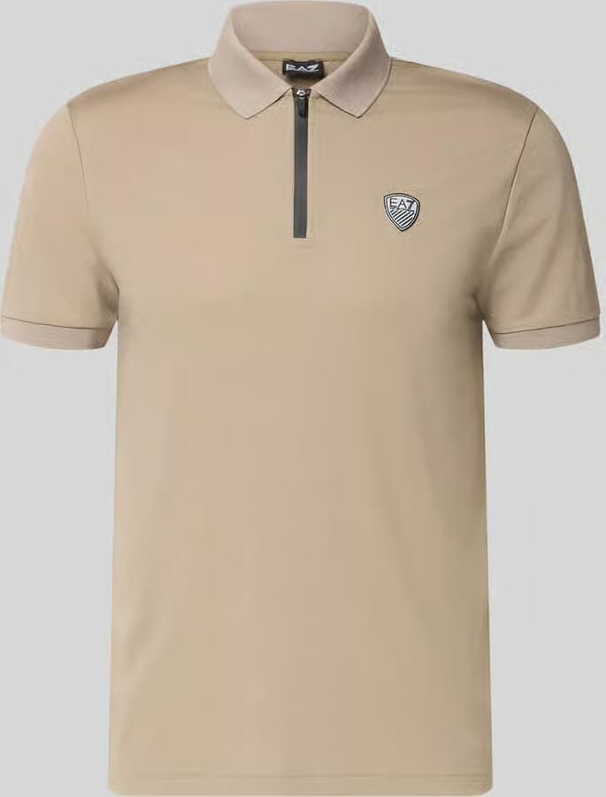 EA7 Emporio Armani Slim fit Poloshirt van Viscosemix