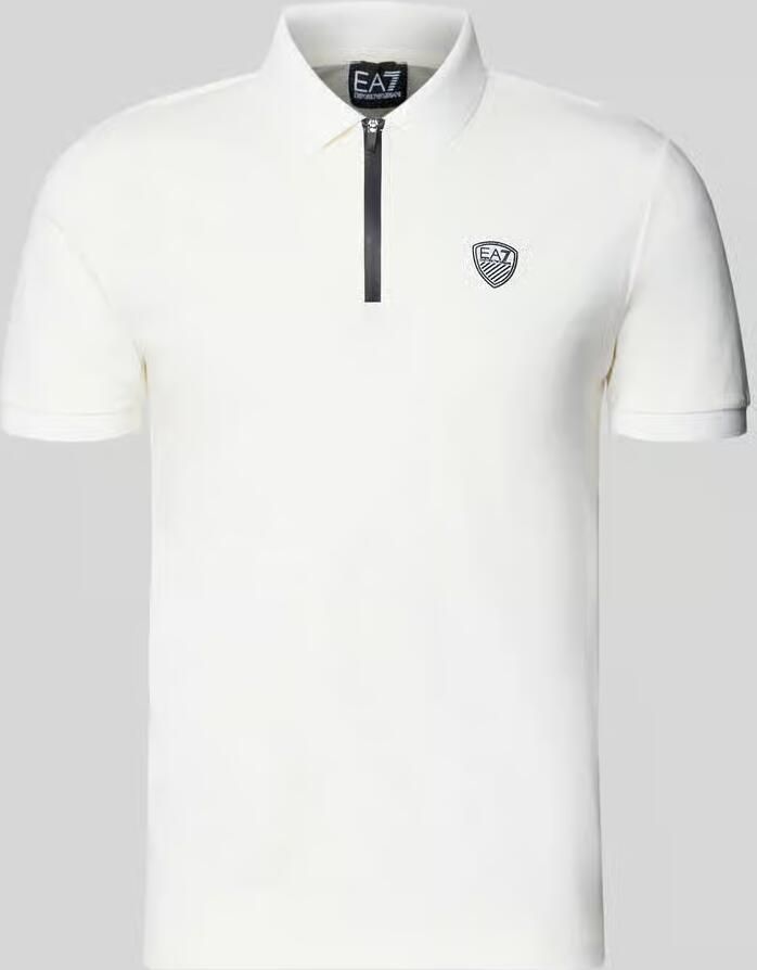 EA7 Emporio Armani Slim fit Poloshirt van Viscosemix
