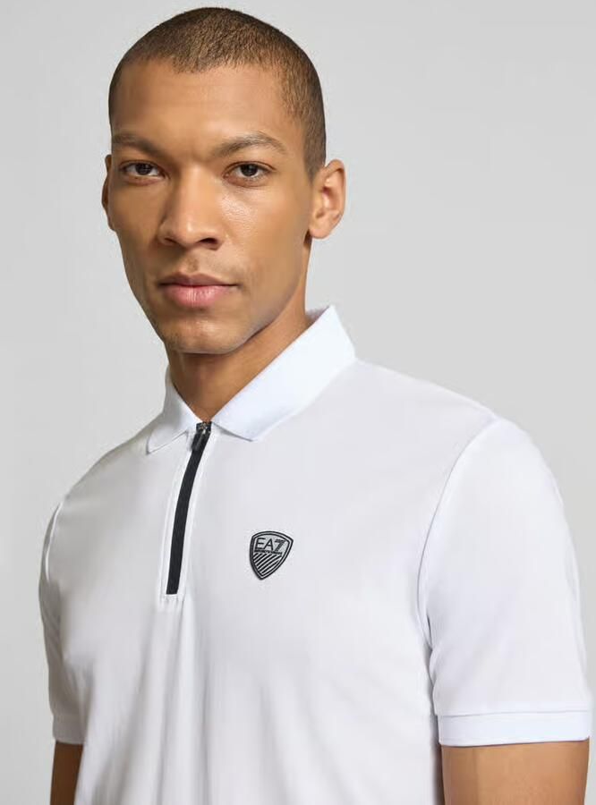 Emporio Armani EA7 Regular Fit Polo Shirt Wit White Heren