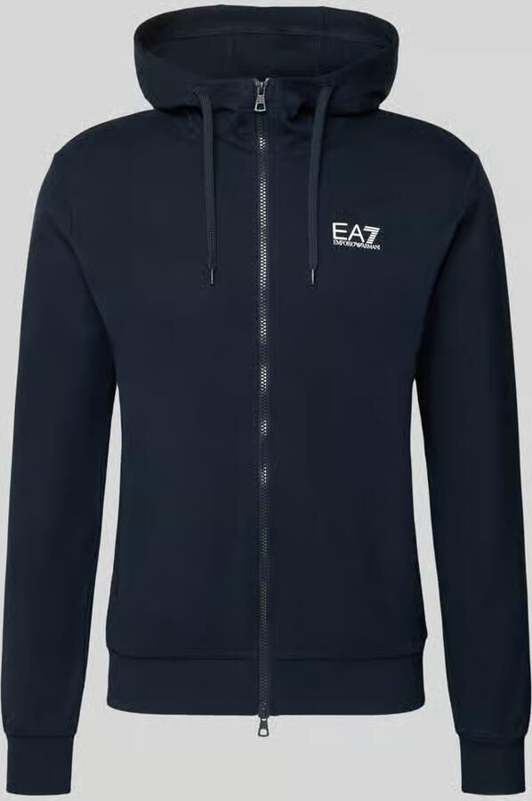 EA7 Emporio Armani Slim fit sweatjack met capuchon