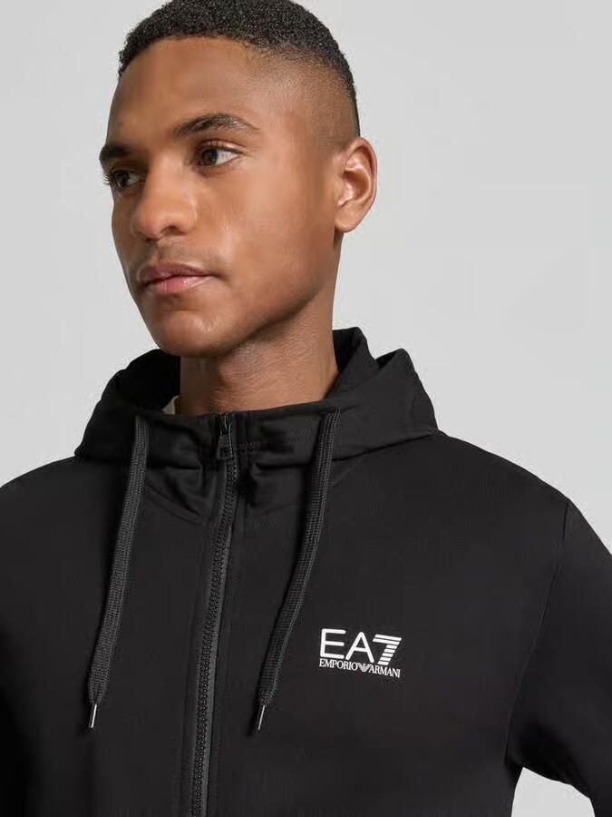 EA7 Emporio Armani Slim fit sweatjack met capuchon - Foto 2