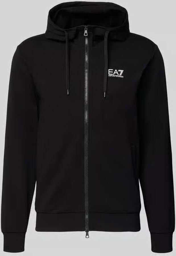 EA7 Emporio Armani Slim fit sweatjack met capuchon