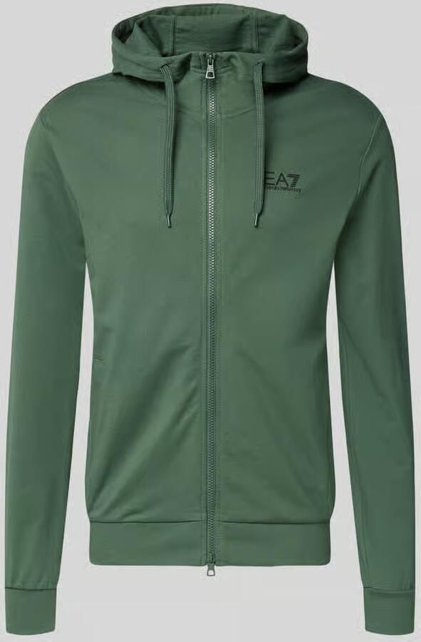 EA7 Emporio Armani Slim fit sweatjack met capuchon