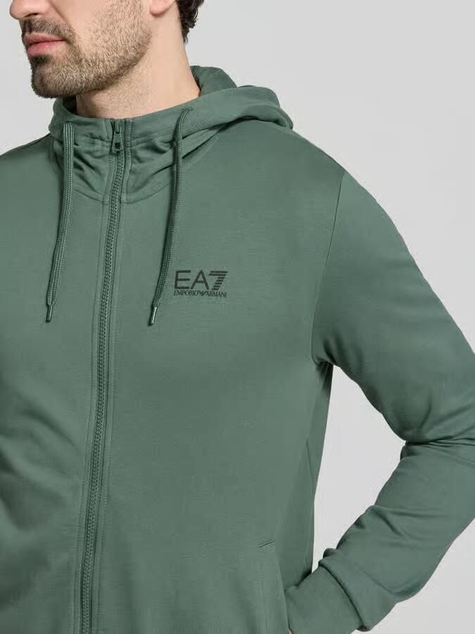 EA7 Emporio Armani Slim fit sweatjack met capuchon